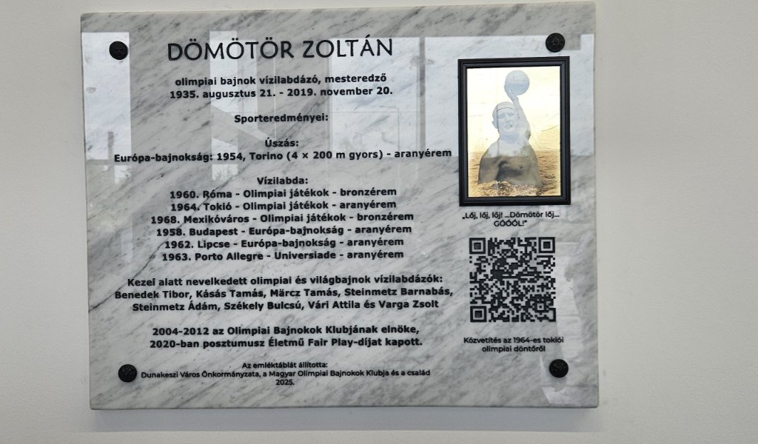 Felavatták Dömötör Zoltán emléktábláját 