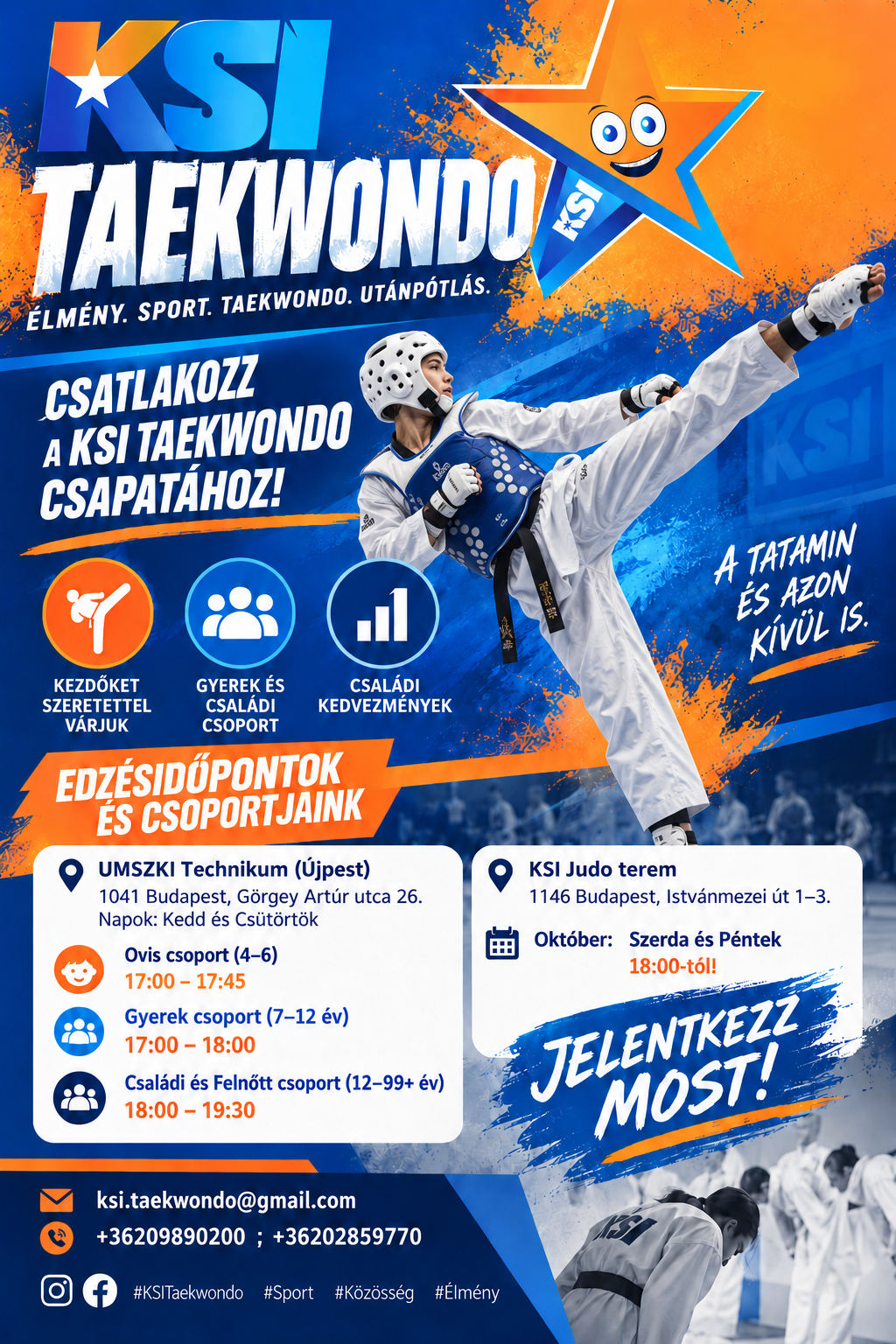  CSATLAKOZZ A KSI TAEKWONDO CSAPATÁHOZ!